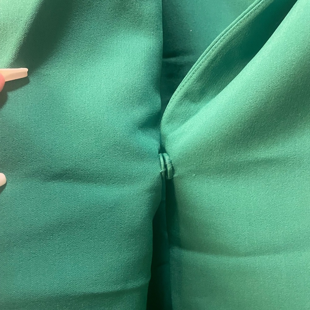 Tahari Emerald Green Skirt Suit with Gold Accents - Picture 5 of 8